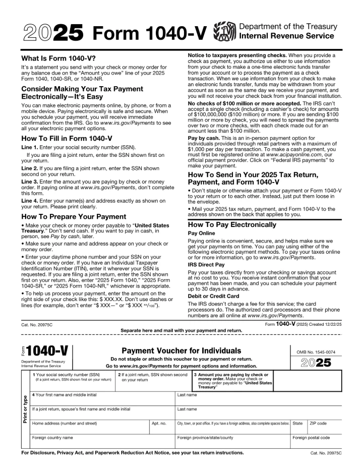 1040-V form preview