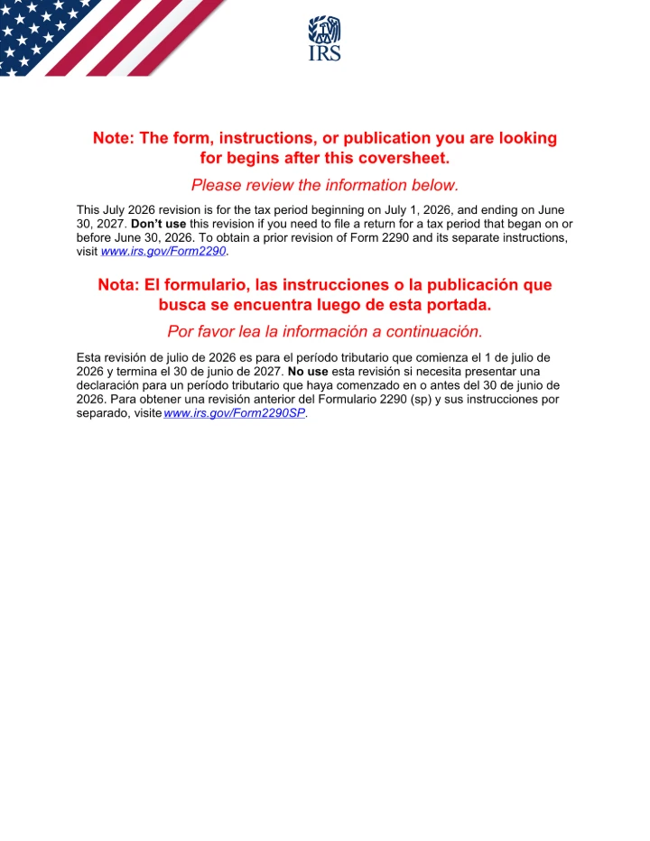 Form 2290 form preview