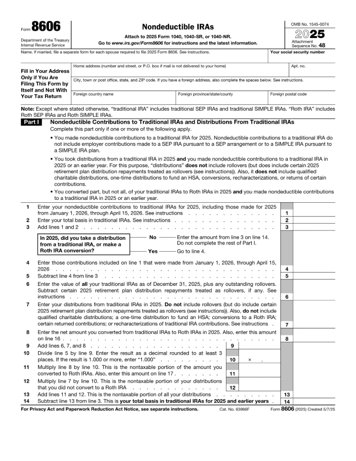 Form 8606 form preview