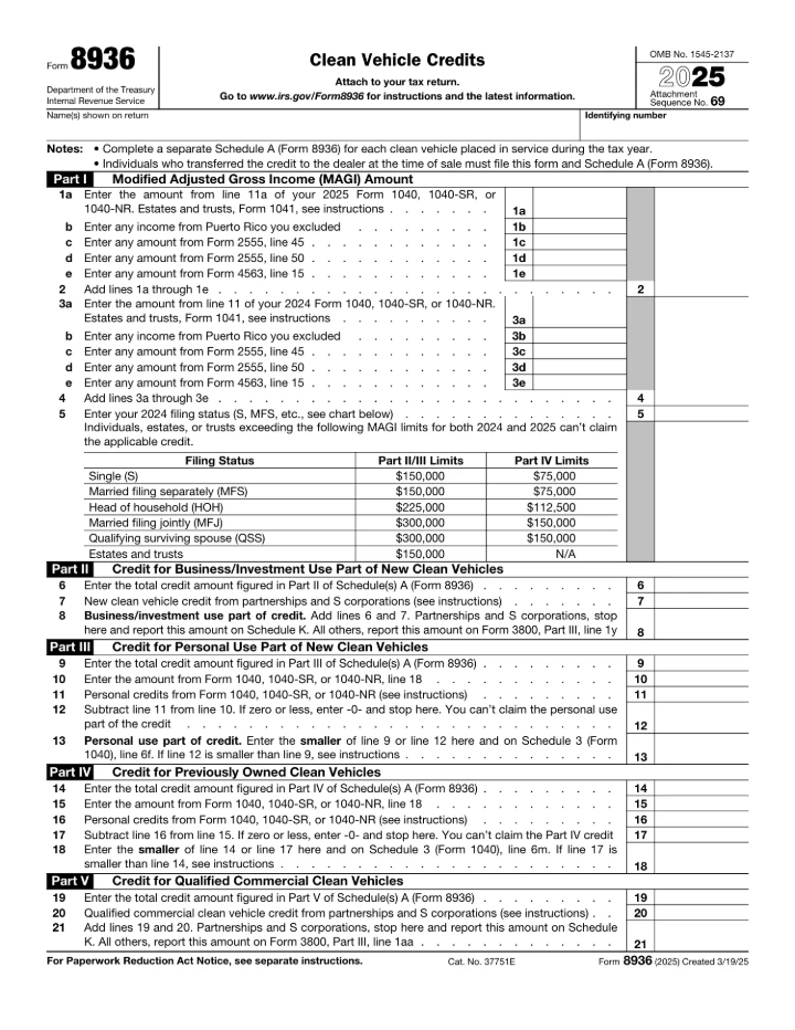 Form 8936 form preview